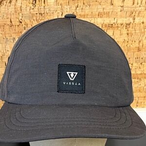 Vissla Mens Charcoal Gray Coconut Polyester Blend 5-Panel Hat Adjustable Buckle